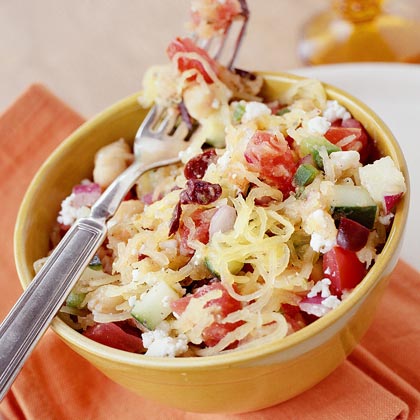 Greek-Style Salad with Spaghetti Squash Greek-Style Salad with Spaghetti Squash