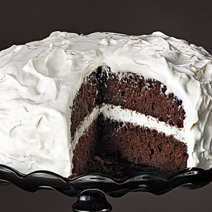 Chocolate Cake with Fluffy Frosting Chocolate Cake with Fluffy Frosting