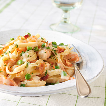 Creamy Fettuccine with Shrimp and Bacon Creamy Fettuccine with Shrimp and Bacon