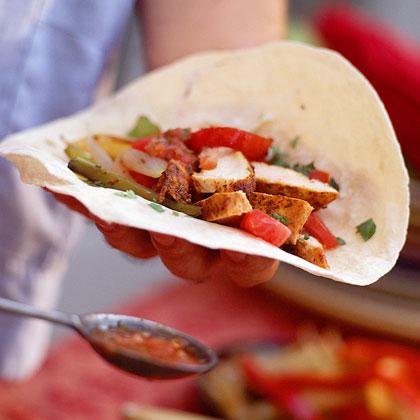 Mixed Fajitas with Peppers and Onions