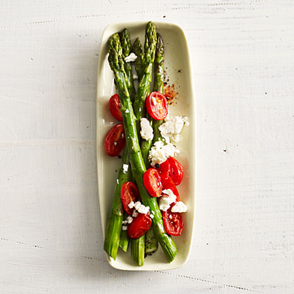 Asparagus with Tomato and Feta Asparagus with Tomato and Feta