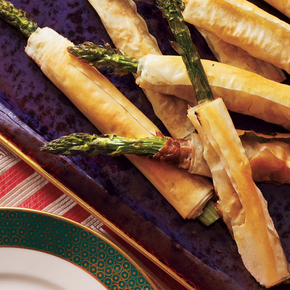Phyllo-Wrapped Asparagus with Prosciutto Phyllo-Wrapped Asparagus with Prosciutto