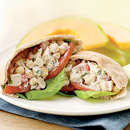 Mediterranean Chicken Salad Pitas