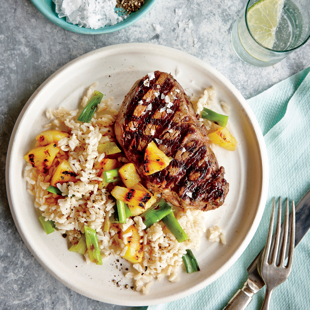 Grilled Steak with Pineapple Rice Grilled Steak with Pineapple Rice
