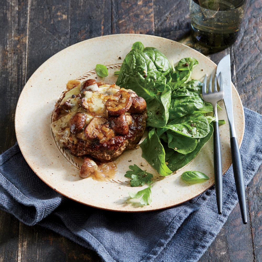 Hamburger Steaks with Sweet Onion and Mushrooms Hamburger Steaks with Sweet Onion and Mushrooms