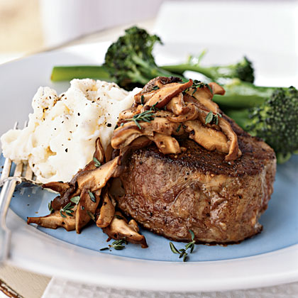 Beef Tenderloin Steaks with Shiitake Mushroom Sauce Beef Tenderloin Steaks with Shiitake Mushroom Sauce