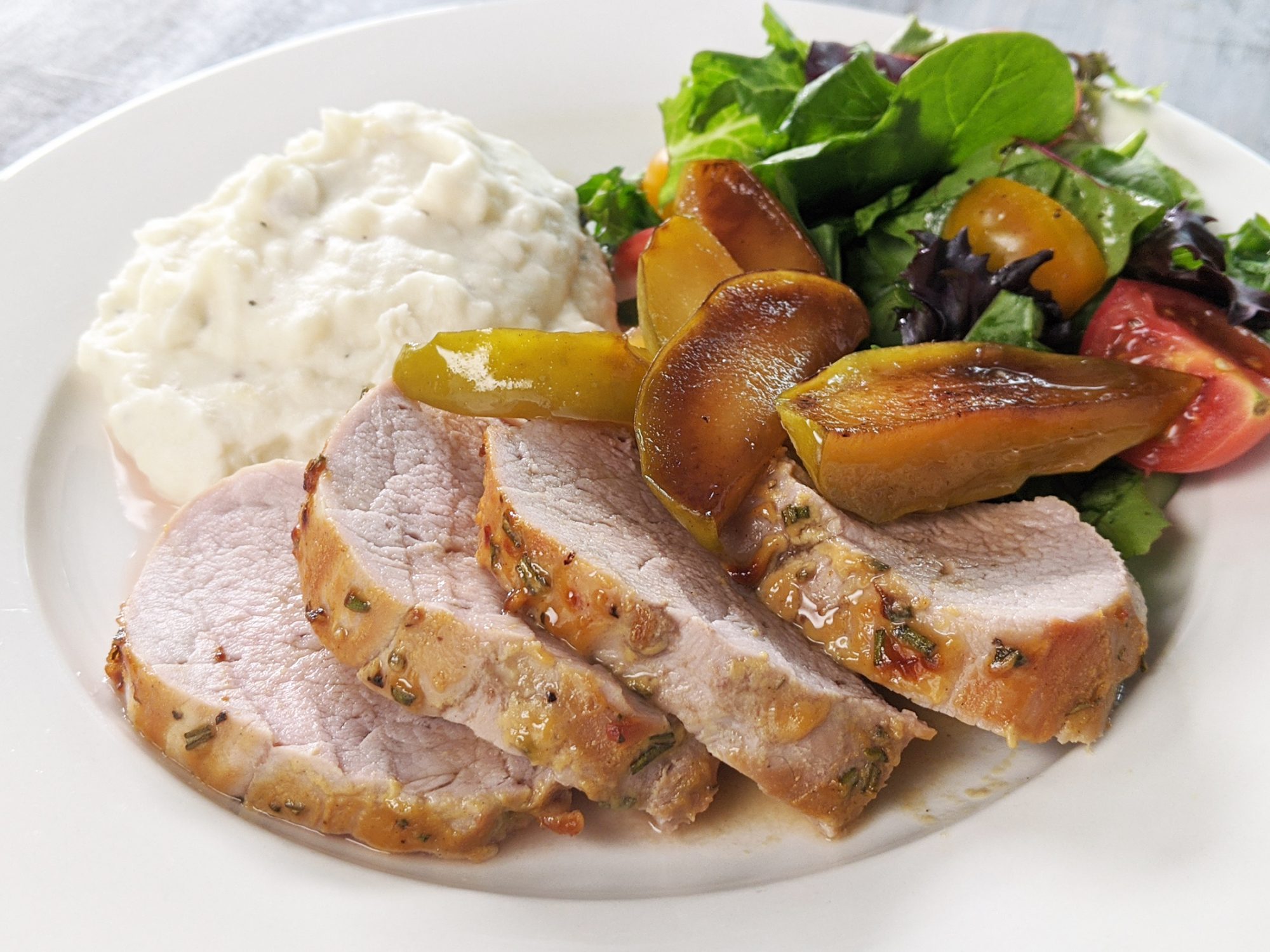 Maple-Mustard Pork Tenderloin With Caramelized Apples Maple-Mustard Pork Tenderloin With Caramelized Apples