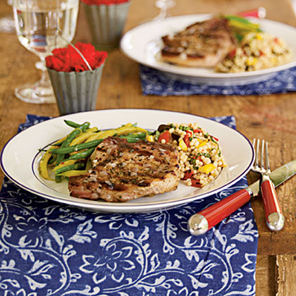 Grilled Pork Chops with Shallot Butter Grilled Pork Chops with Shallot Butter