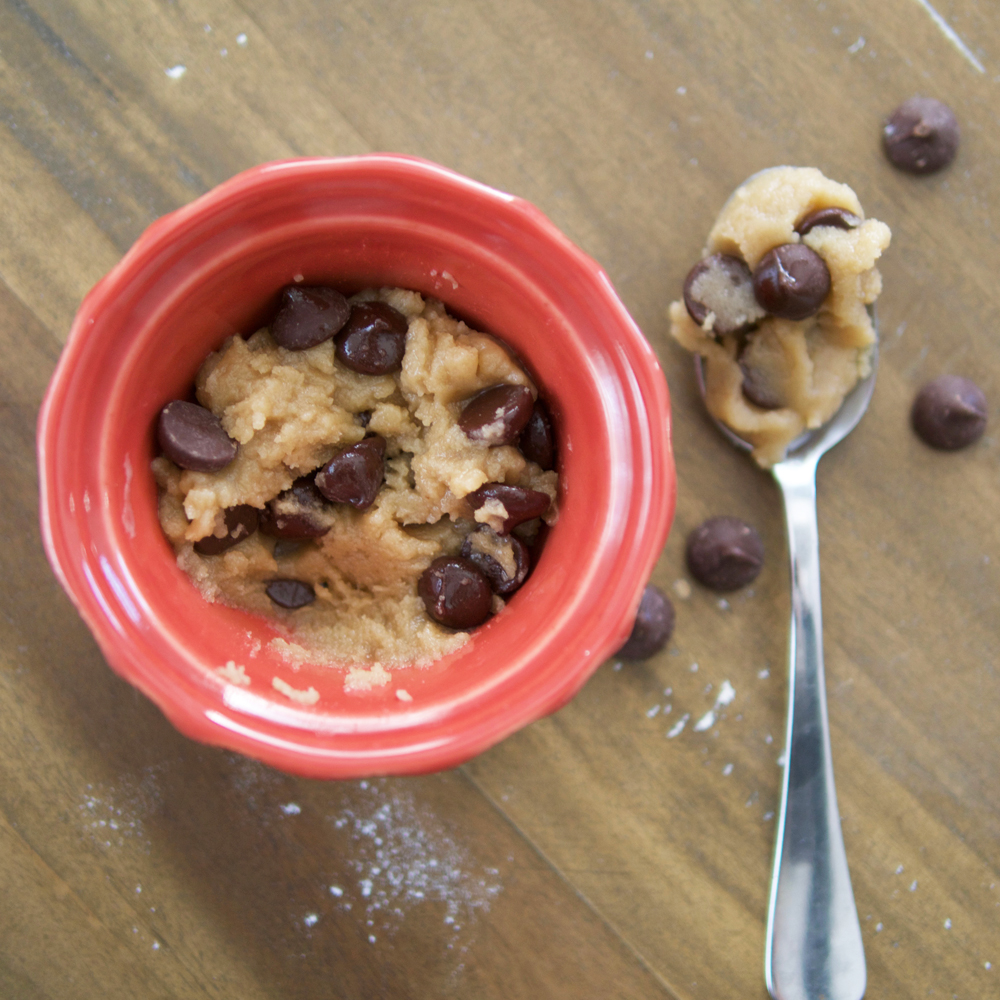 Chocolate Chip Cookie Dough for One Chocolate Chip Cookie Dough for One