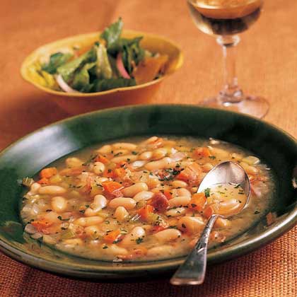 Tuscan White Bean Soup with Prosciutto