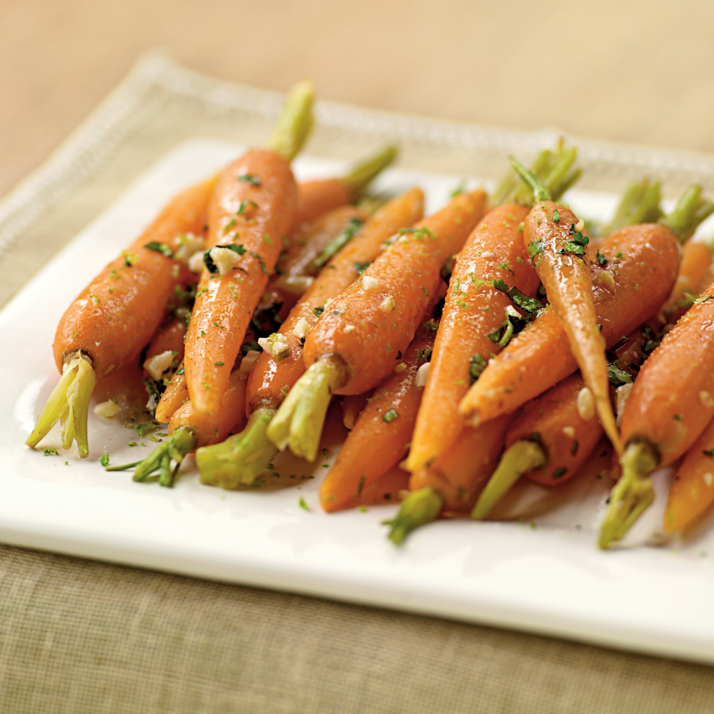 Steamed Carrots with Garlic-Ginger Butter Steamed Carrots with Garlic-Ginger Butter