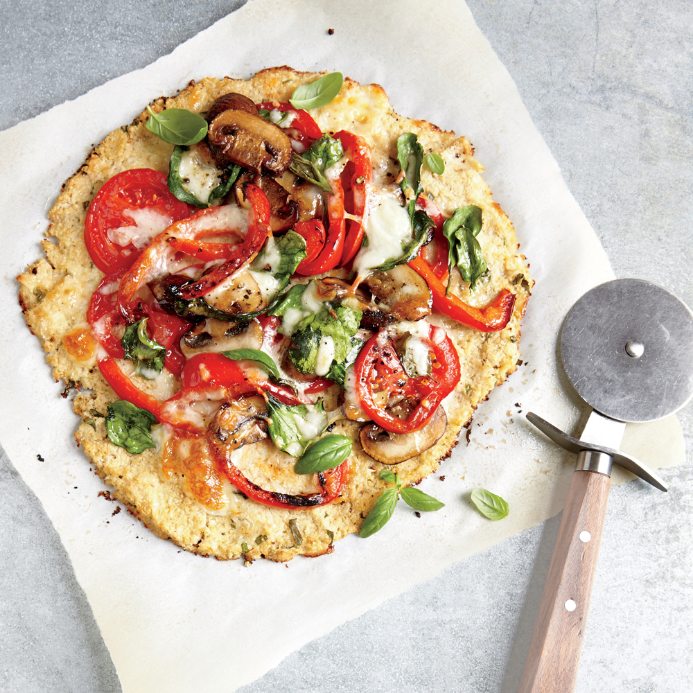 Veggie Pizza with Cauliflower Crust Veggie Pizza with Cauliflower Crust