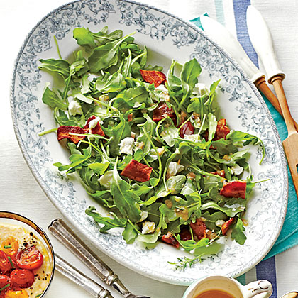 Arugula with Warm Bacon Vinaigrette Arugula with Warm Bacon Vinaigrette