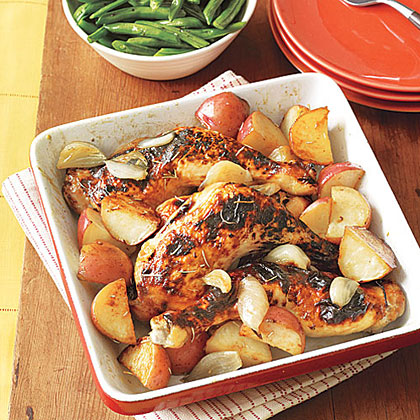 Roasted Chicken with Potatoes and Shallots Roasted Chicken with Potatoes and Shallots