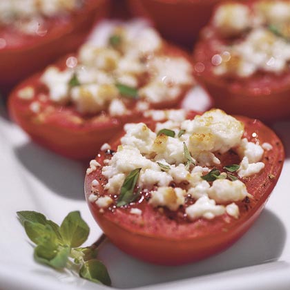 Broiled Tomatoes With Feta Cheese