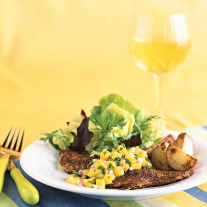 Blackened Yellowtail Snapper with Mango Salsa