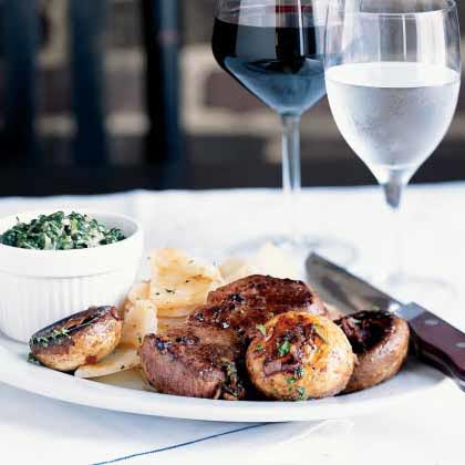 Pan-Seared Steak with Mushrooms Pan-Seared Steak with Mushrooms
