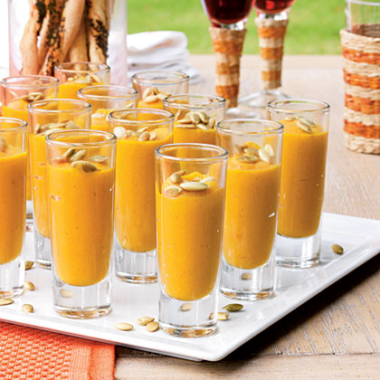 Spiced Butternut Squash-and-Pear Soup Shooters Spiced Butternut Squash-and-Pear Soup Shooters
